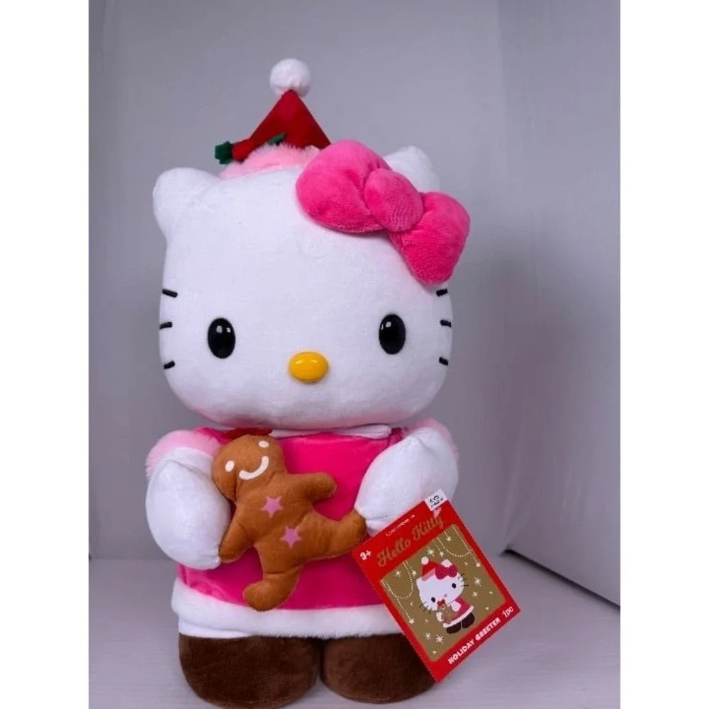 NWT - Hello Kitty holding Gingerbread Cookie Christmas Greeter-CVS 2025